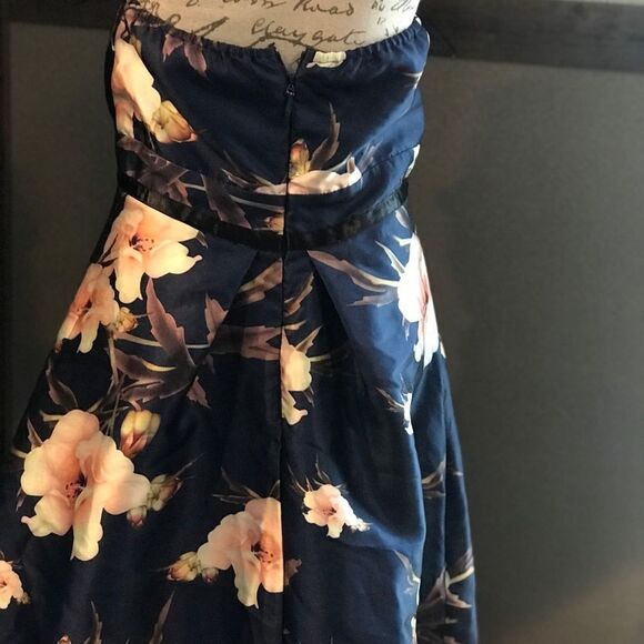 Jour Blue Floral Formal Dress Womens Small - Picture 8 of 10